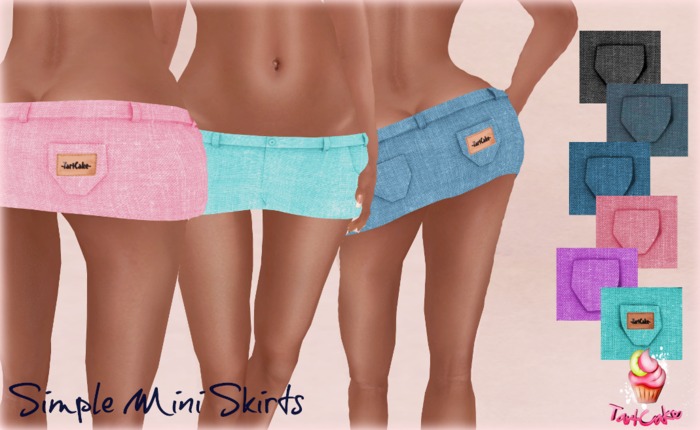 -TartCake- Simple Mini Skirt Light Blue