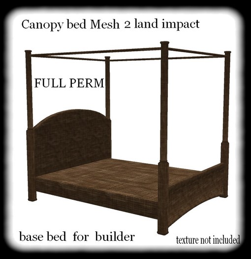 Mesh simple canopy bed FULL PERM