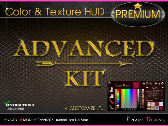 ::CreaTive DesiGn'S:: 0064 - Color&Texture HUD - Advanced KIT