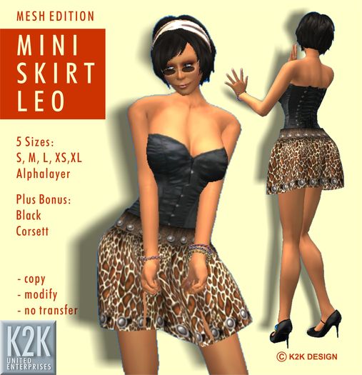 mesh - mini skirt leo #
