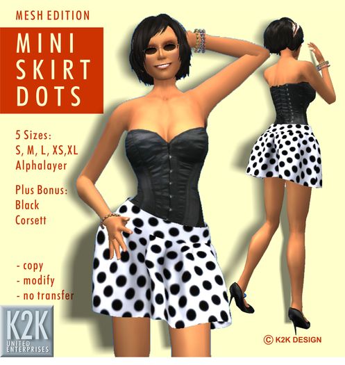 mesh - mini skirt dots #