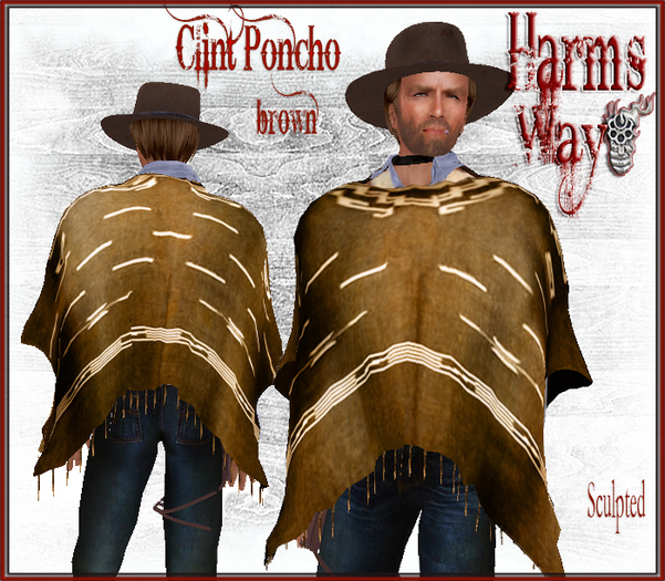 Harm's Way Clint Poncho in brown