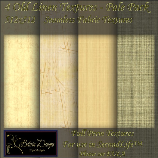 Beliria Designs - Old Linen Textures - Pale Pack