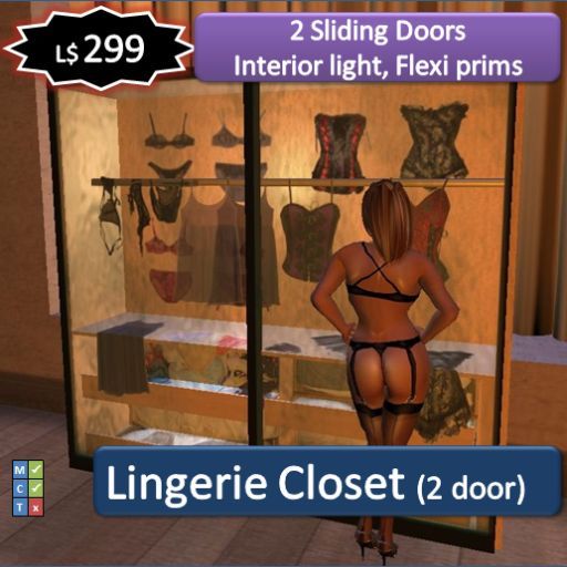Wardrobe Lingerie Closet (2 sliding doors)