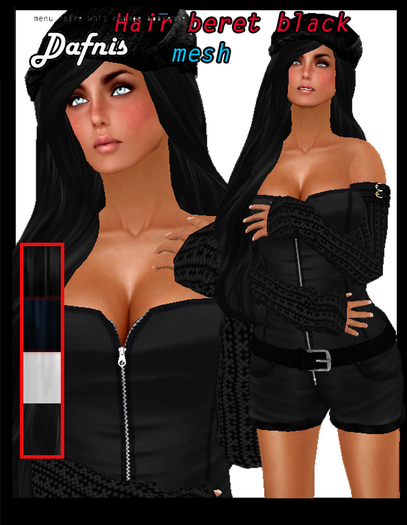 *Dafnis HAIR BERET BLACK  BLACKS