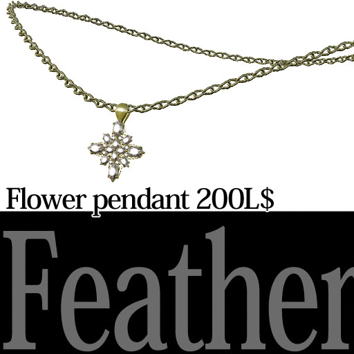 =Feather=Flowerpendant_gold