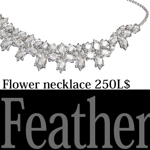 =Feather=Flowernecklace_silver