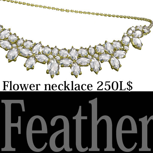 =Feather=Flowernecklace_gold