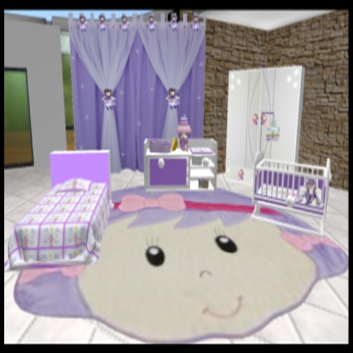 quarto de bebê lilas de boneca 