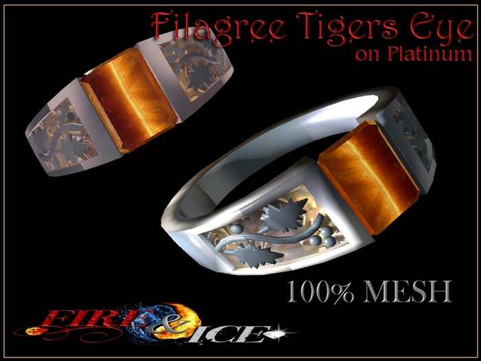 ❃ Silver Filagree & Tiger Eye ❃