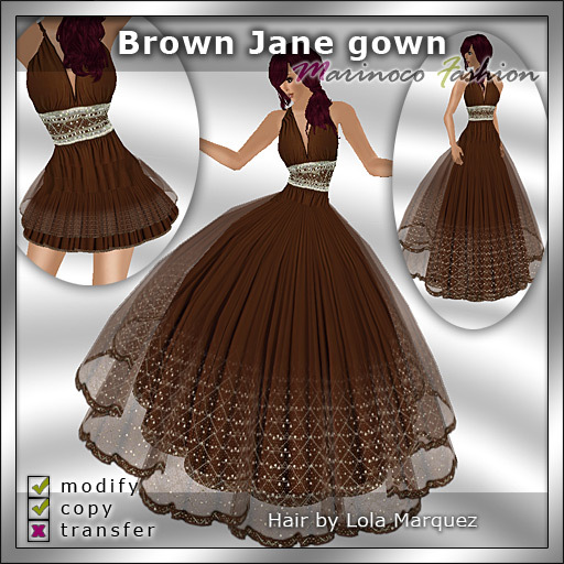 MF Formal052d (Brown Jane gown)
