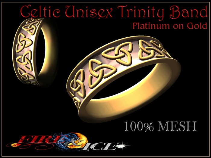 Unisex Celtic Trinity Ring
