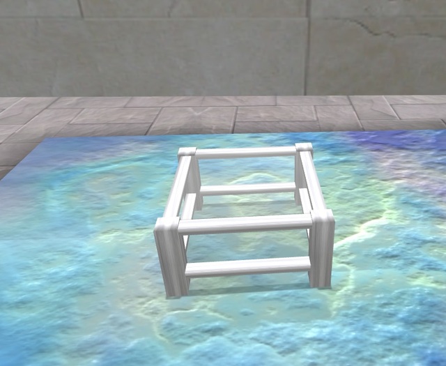 End Table - White Wood with Glass Top