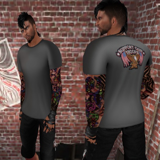 Support Black T Shirt