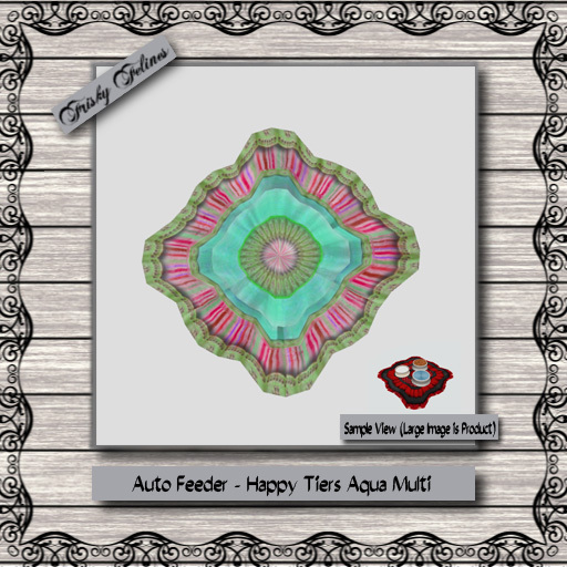 Happy Tiers Food Dispenser - Aqua Multi