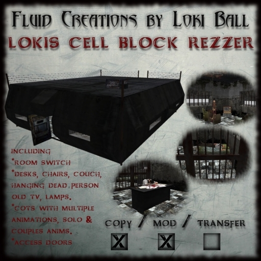 Lokis Cell Block Rezzer with Room Switch and Furniture accessories