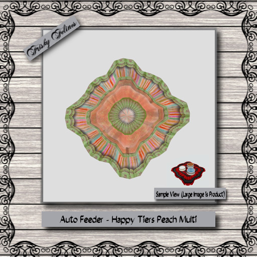 Happy Tiers Food Dispenser - Peach Multi