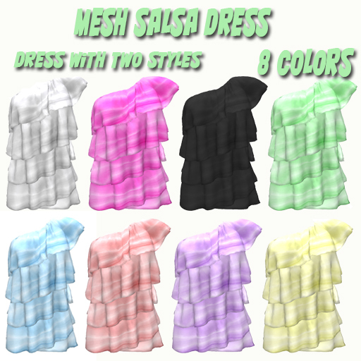 Silk Mesh Salsa dress - 8 colors