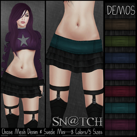 :::Sn@tch Mesh Chase Ruffled Minis-All Colors (Med):::