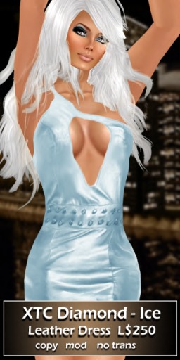 XTC Diamond Leather Dress - Ice