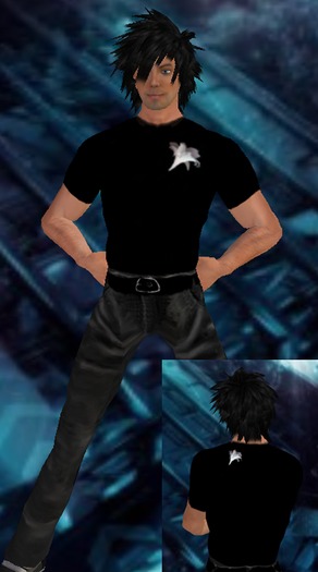 Black T-Shirt with Lily