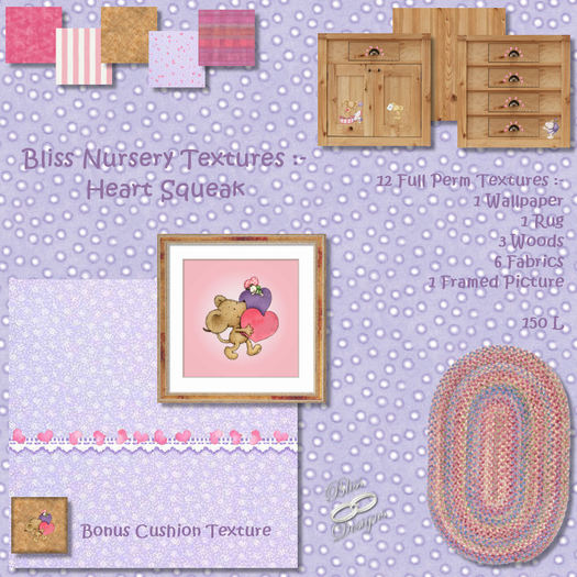 Bliss Nursery Textures - Heart Squeak - Box