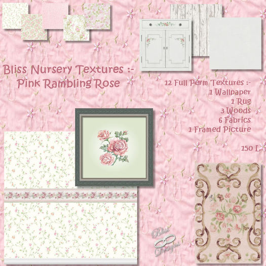 Bliss Nursery Textures - Rambling Rose - Box