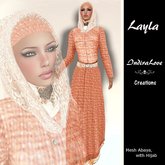 o))IndiraLove ((o,Layla Mesh Abaya with Hijab