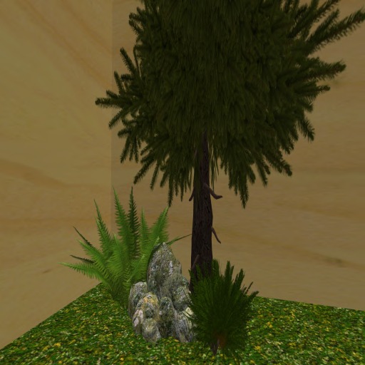 RG ROCK PILE WITH PINE AND FERN 6 PRIM T
