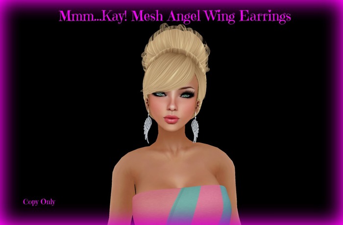 Mmm...Kay! Mesh Angel Wing Earrings
