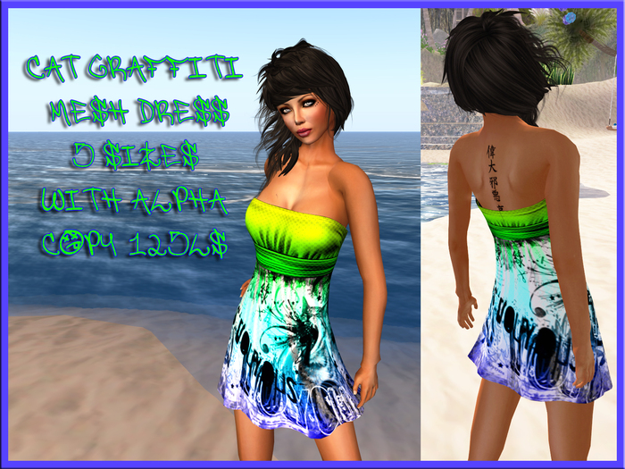 Cat Graffiti Dress