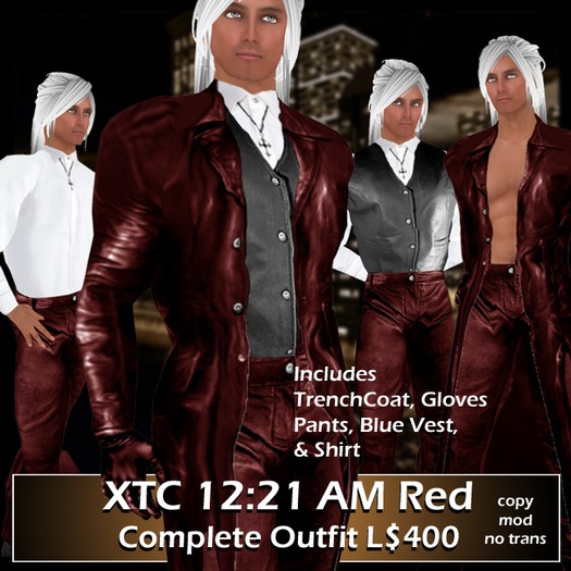 XTC 12:21 AM Leather Outfit Red