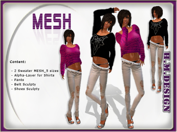 H.M.Design_Complete Outfit Mika with 2 MESH Sweater