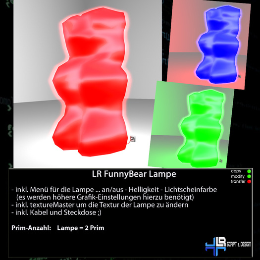 LR FunnyBear Lamp - incl. light control
