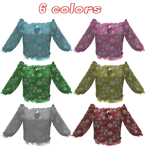B.Mesh Summer Blouse 6colors