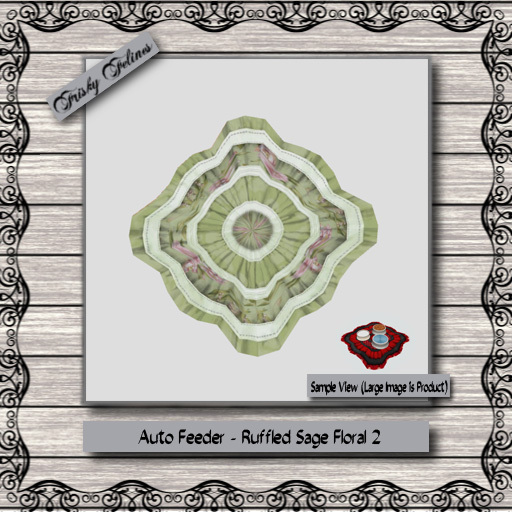 Ruffled Food Dispenser - Sage Floral 2