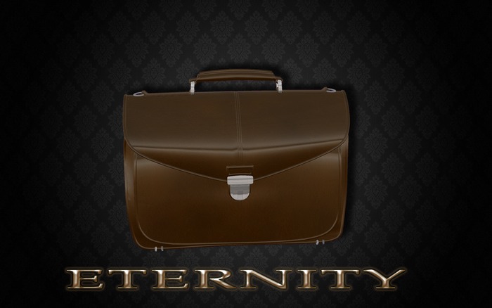[E T E R N I T Y] Brown Leather Briefcase