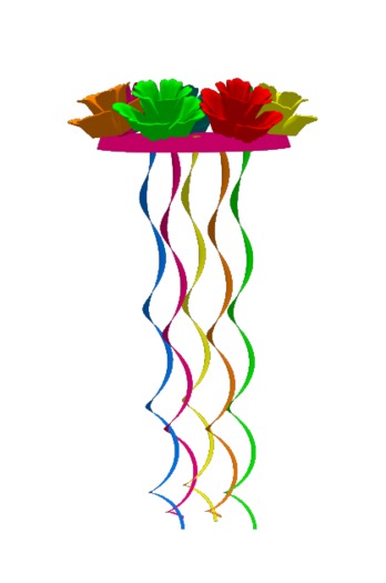 Fiesta Flower Halo worn on chin