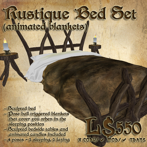 Shade - Sculpted Rustique Bed Set: Fur