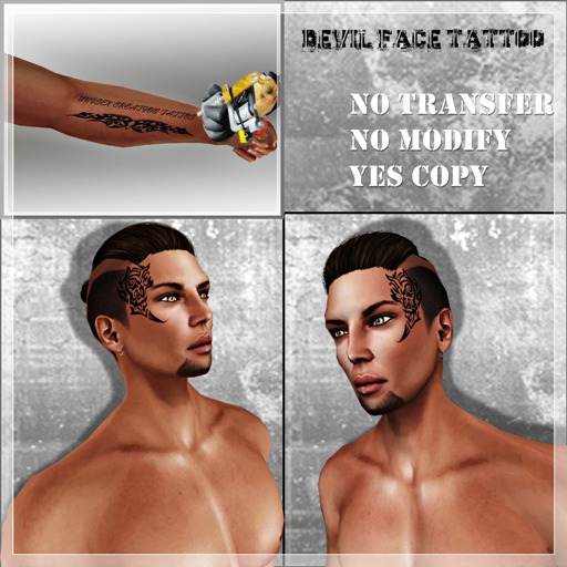 devil face tattoo
