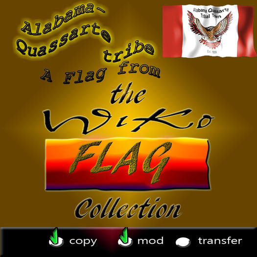 WIKO * FLAG ALABAMA-QUASARTE TRIBE