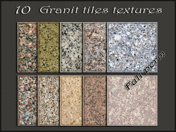 Pack 10 granit tiles textures