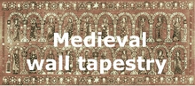 Medieval wall tapestry - texture