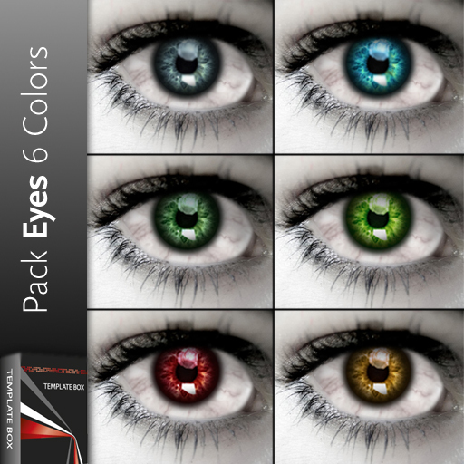 Template Box - Pack Eyes 6 Colors - Full Perm