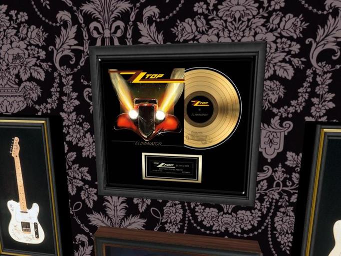 Display gold record cool car