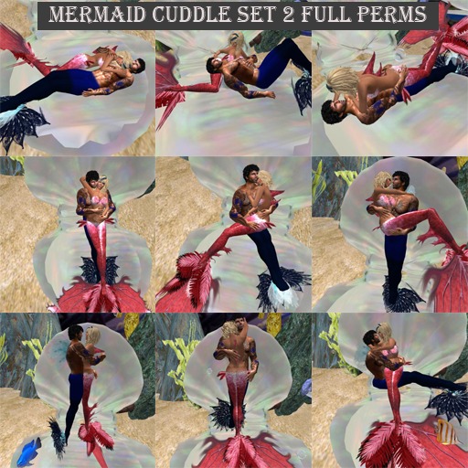 Full Perm Mermaid couple Cuddles Set 2