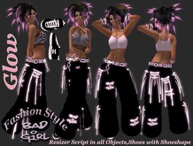 Bad Girl Dance-Pants Glow Complete Outfit rose
