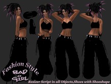 Bad Girl Dance-Pants Complete Outfit schwarz