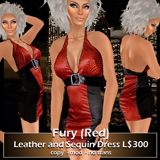 XTC Fury Leather Dress (Red)