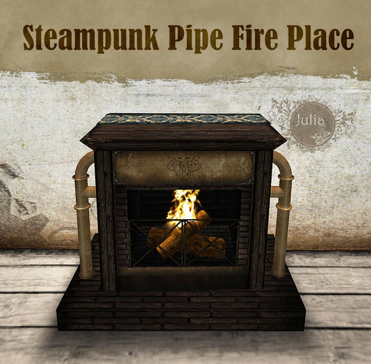 Julia's Steampunk Pipe Fireplace